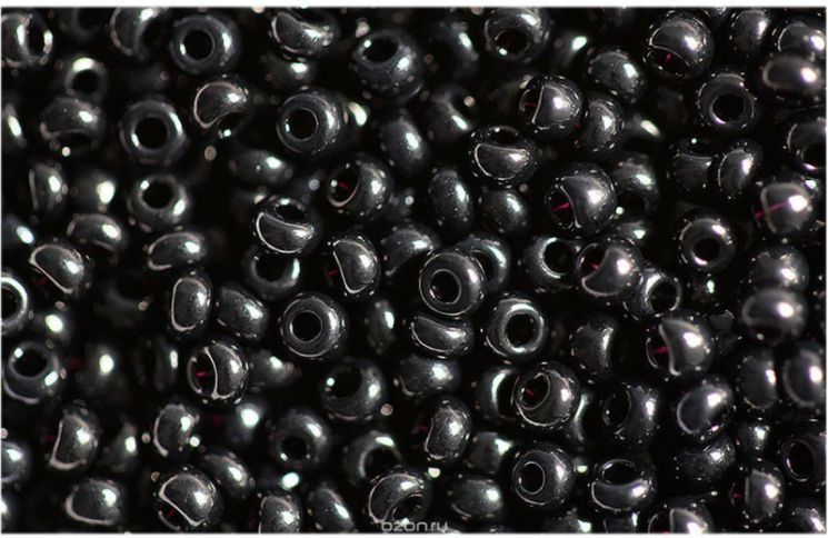 Бисер Preciosa 23980/1 черный матовый