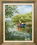 ЛП-063 Набор для вышивания Золотое Руно "Прогулка на лодке"