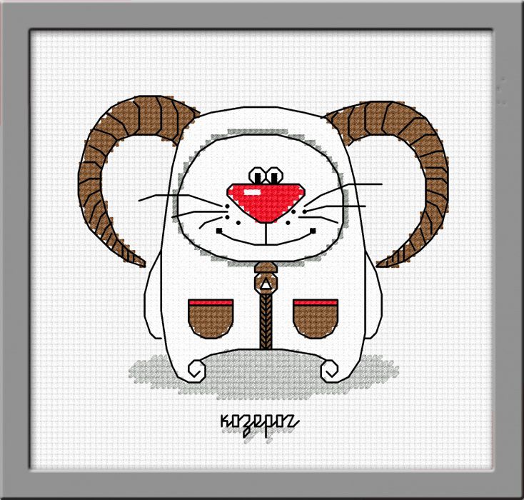 833 Набор для вышивания ОВЕН "Кошачий гороскоп.Козерог"