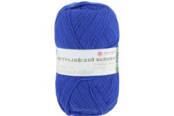 Пряжа ПЕХОРКА Австралийский меринос // 001 // 491 // Ультрамарин