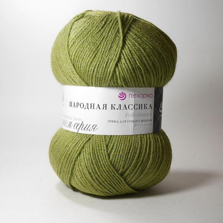 Пряжа ПЕХОРКА Народная классика // 106 // 119 // Горох