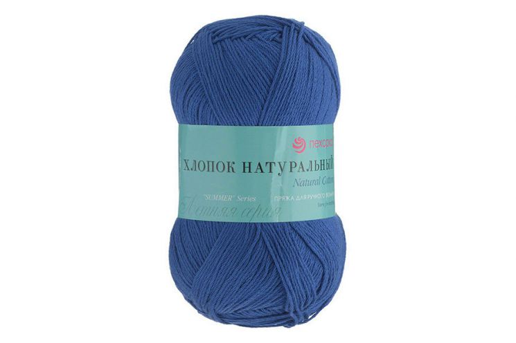 Пряжа ПЕХОРКА Хлопок натуральный 425м // 037 // 26 // Василек