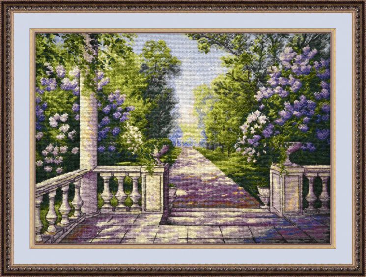 Набор для вышивания крестом ОВЕН "Сирень цветет" 737