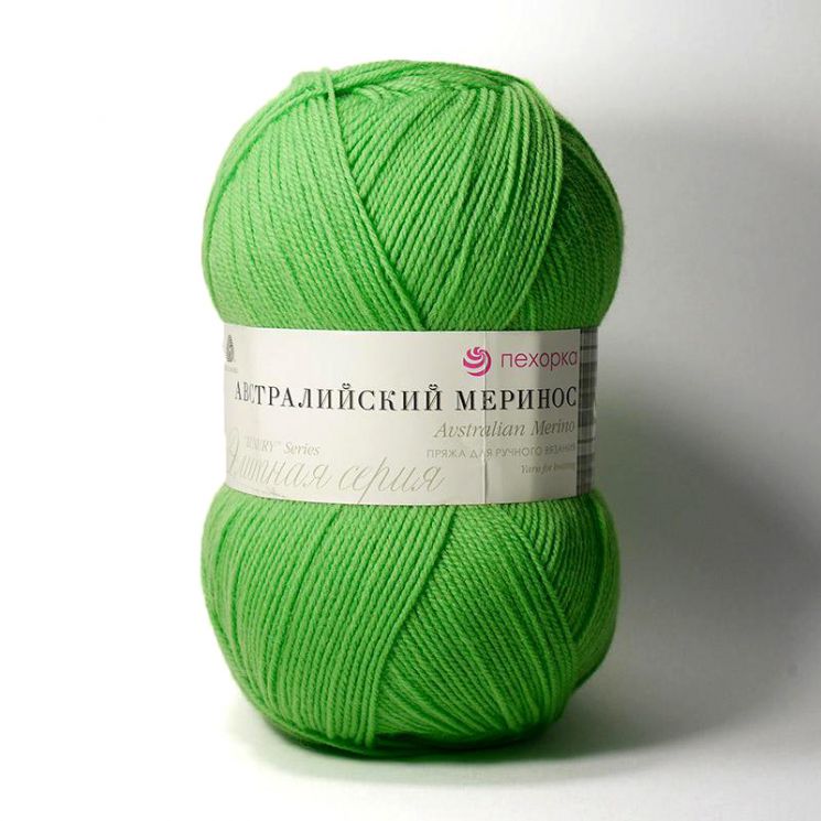 Пряжа ПЕХОРКА Австралийский меринос // 001 // 65 // Экзотика