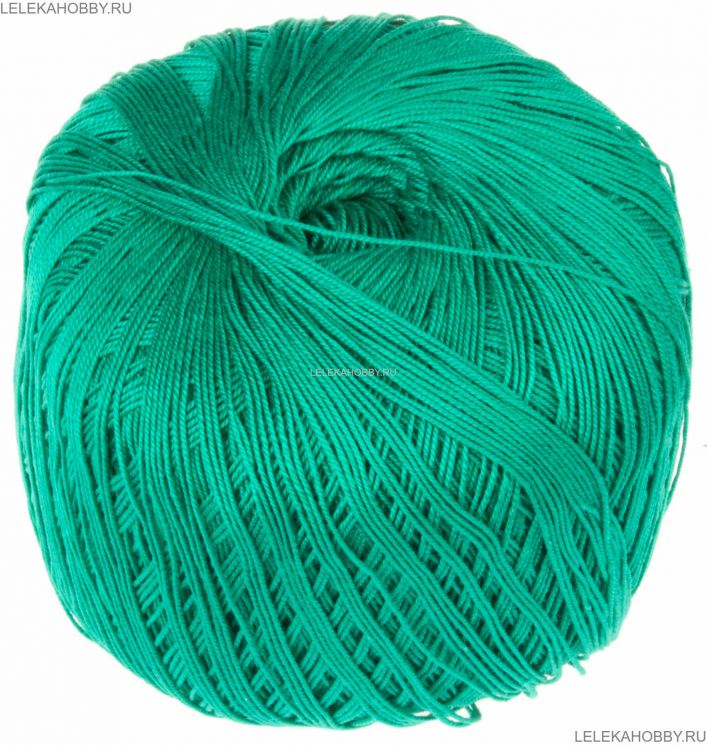 Пряжа ПЕХОРКА Цветное кружево // 063 // 335 // Изумруд