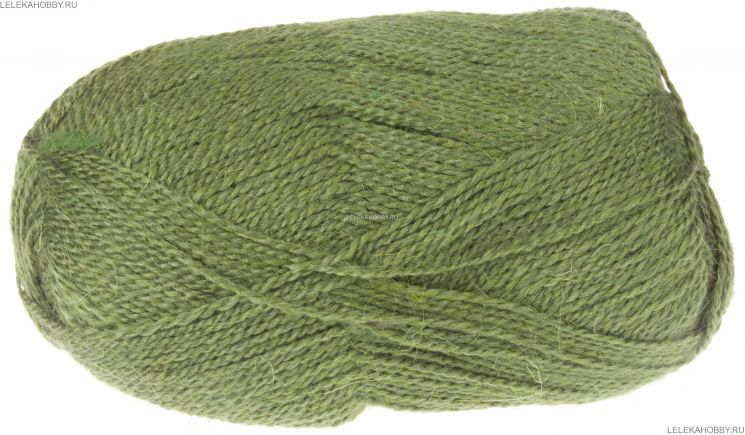 Пряжа ПЕХОРКА Великолепная // 007 // 448 // Светло-оливковый