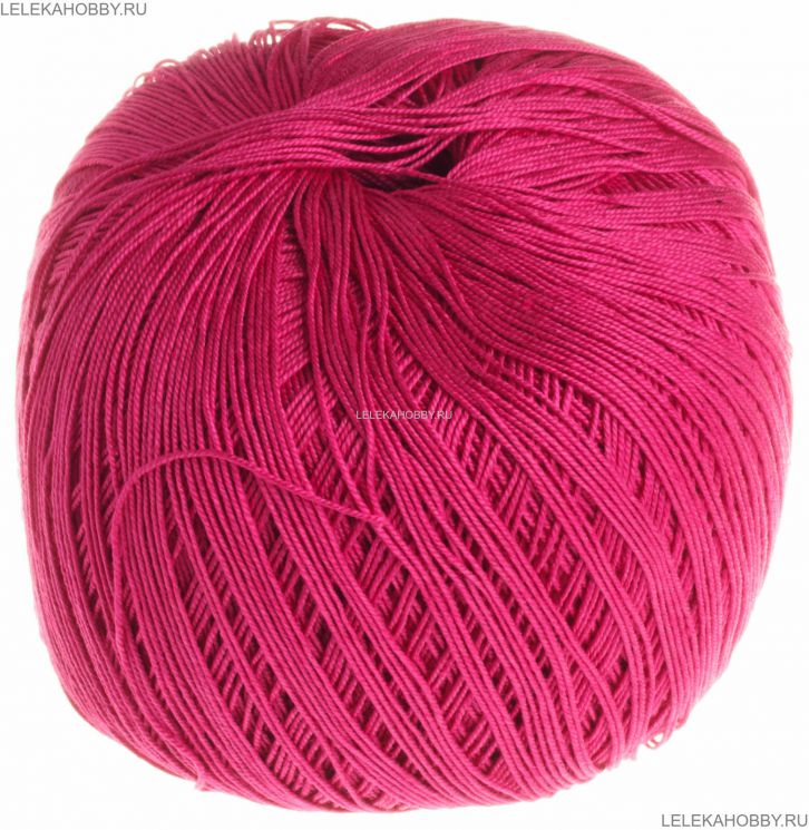 Пряжа ПЕХОРКА Цветное кружево // 063 // 49 // Фуксия