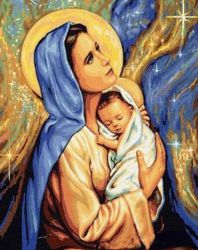 Ag 4683 Алмазная мозаика Гранни "Мадонна с младенцем"