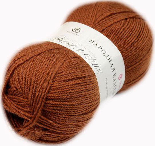 Пряжа ПЕХОРКА Народная классика // 106 // 31 // Терракот