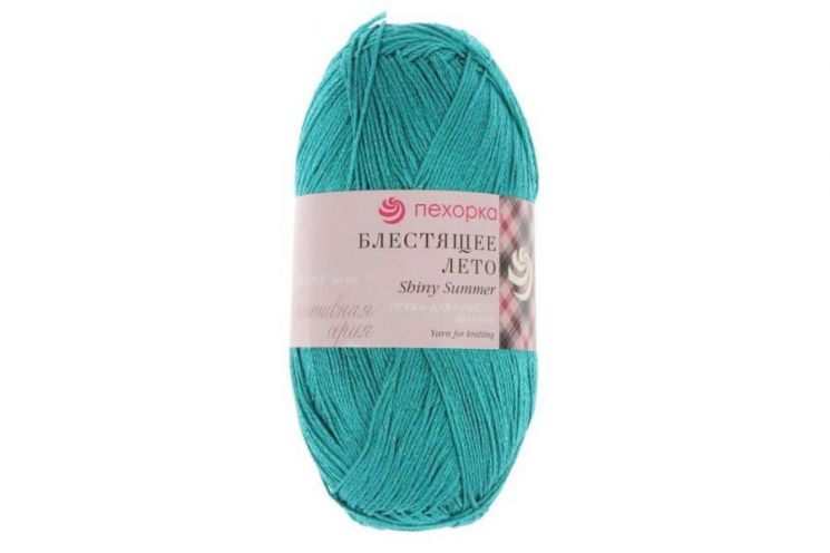 Пряжа ПЕХОРКА Блестящее лето // 006 // 511 // Зелёнка