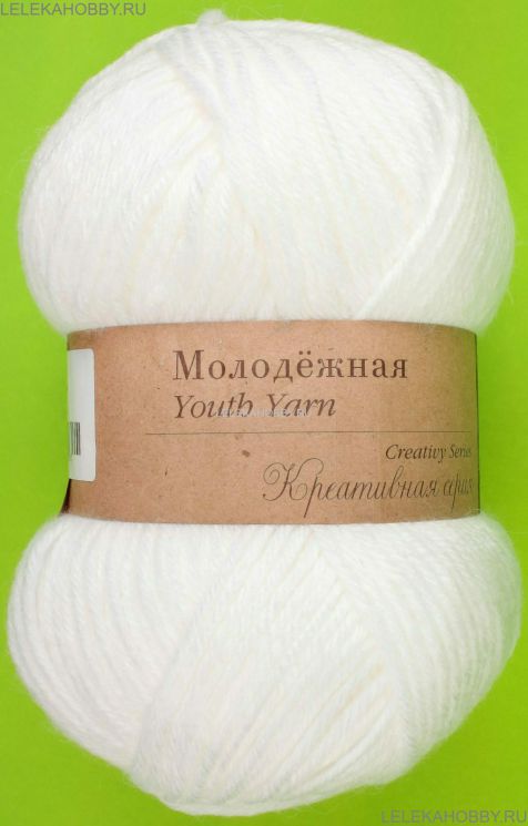 Пряжа ПЕХОРКА Молодёжная // 092 // 01 // Белый