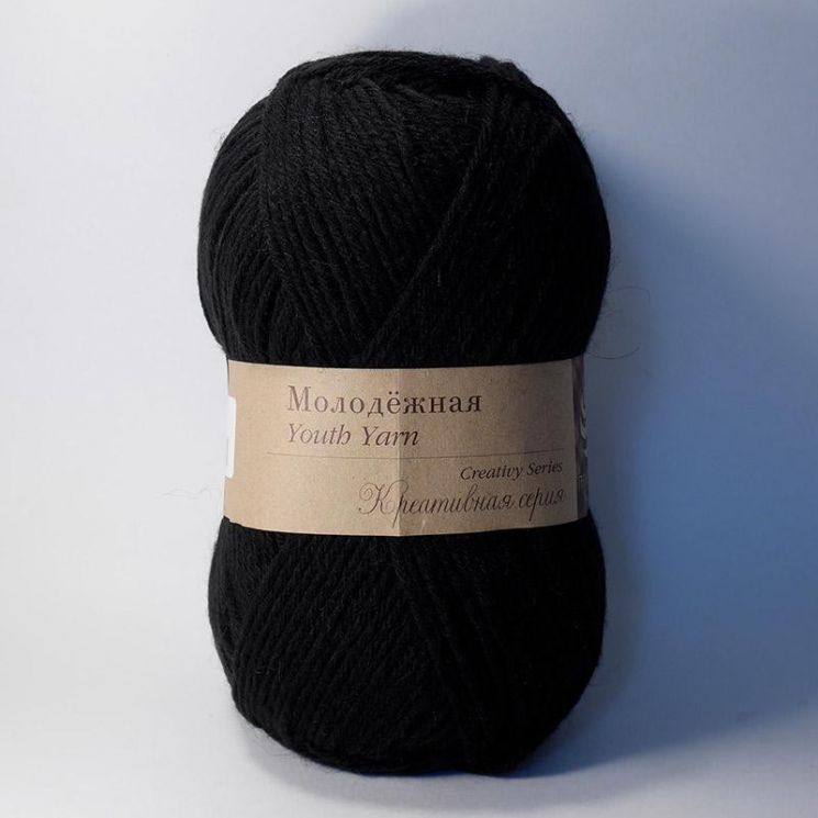 Пряжа ПЕХОРКА Молодёжная // 092 // 02 // Черный