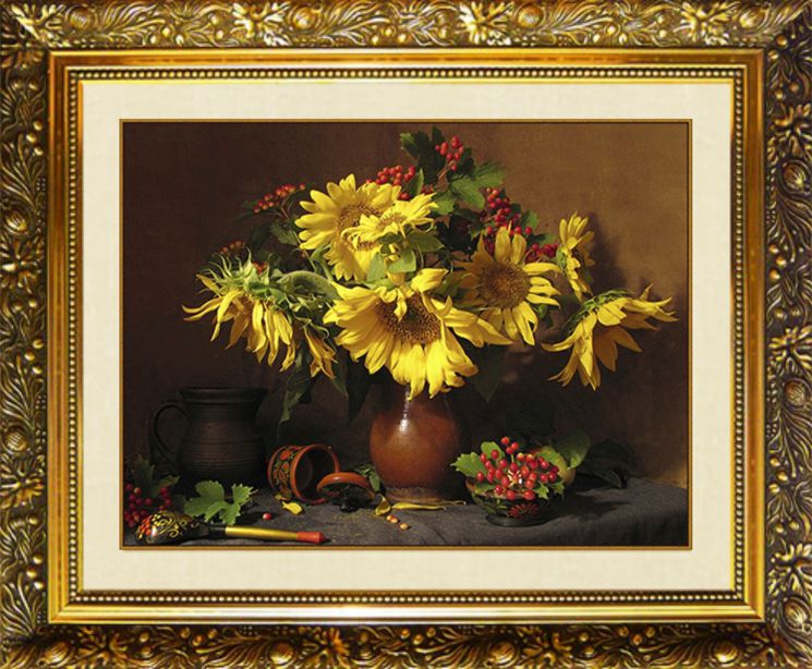 SP-30 Алмазная мозаика МИЛАТО "Букет подсолнухов"