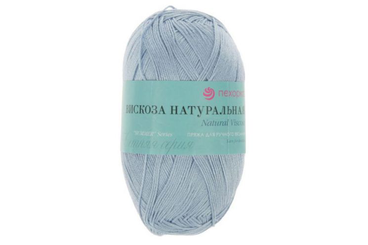 Пряжа ПЕХОРКА Вискоза натуральная // 010 // 05 // Голубой