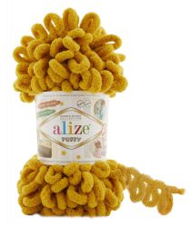 02 Пряжа Alize PUFFY - шафран