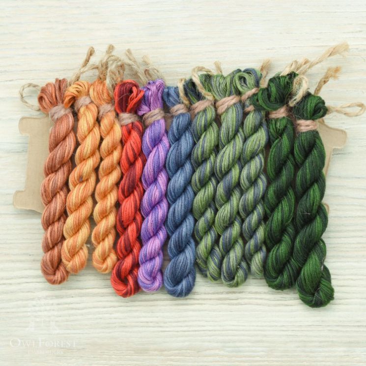 НМул-МГ104-2282 Набор ниток OwlForest для схемы «Цветочная буквица» (ПНК)