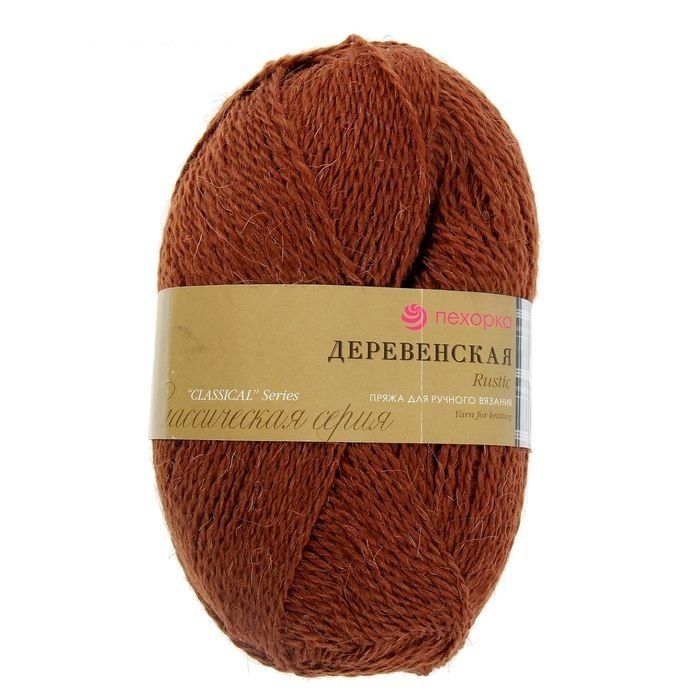 Пряжа ПЕХОРКА Деревенская // 057 // 251 // Коричневый