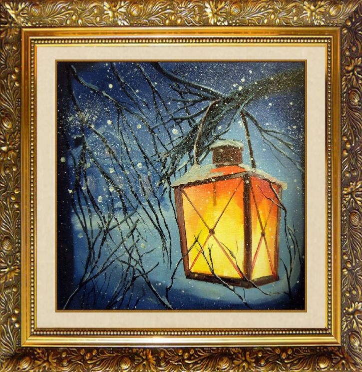 F-373 Алмазная мозаика МИЛАТО "Новогодний фонарик"