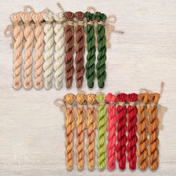 НМул-ПГ124-2322 Набор ниток OwlForest для схемы «Пряничный город» (ПНК) 32 каунт в 2 нити