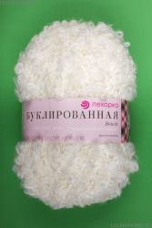 Пряжа ПЕХОРКА Буклированная // 080 // 01 // Белый