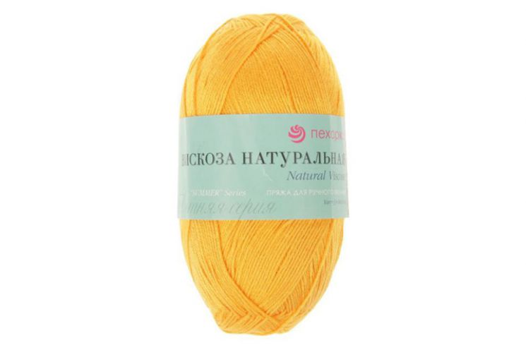Пряжа ПЕХОРКА Вискоза натуральная // 010 // 422 // Золотой улей