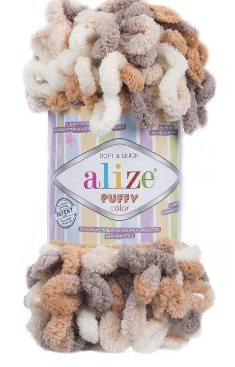 5926 Пряжа PUFFY COLOR - песочный принт