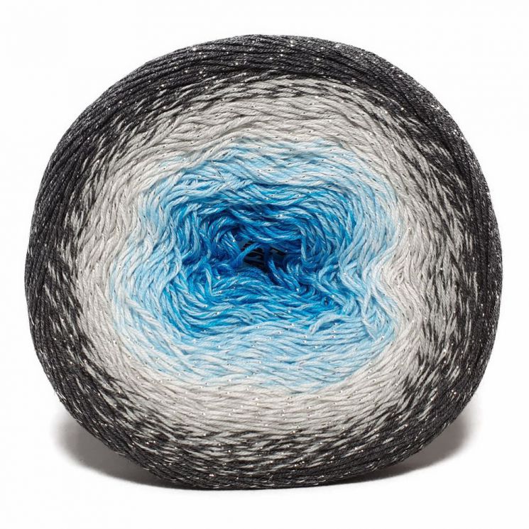 Пряжа Flowers Moonlight 3251 Серый/белый/голубой