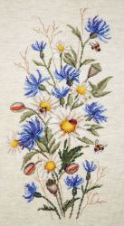 04.004.12 Набор для вышивания Марья Искусница "Васильки и ромашки"