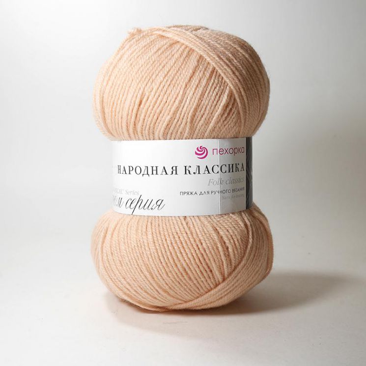 Пряжа ПЕХОРКА Народная классика // 106 // 72 // Светлый персик