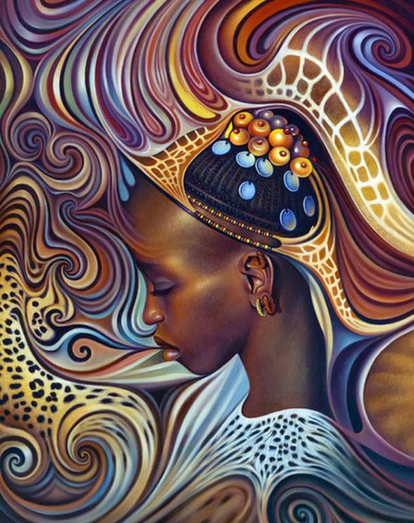 Ag 2216 Алмазная мозаика Гранни "Африканский мотив"