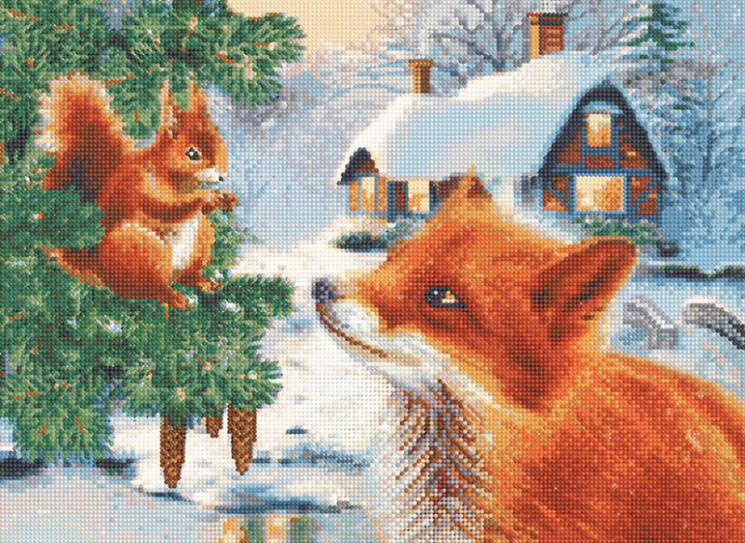 БСА2-127 Алмазная вышивка ТМ Наследие "Рыжие друзья"