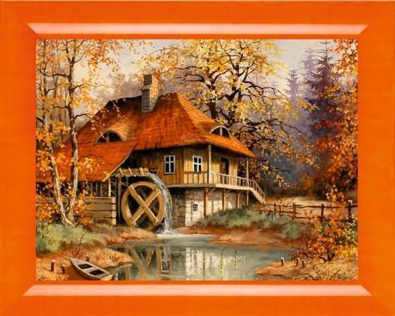 Алмазная мозаика Милато "Водяная мельница" N-206