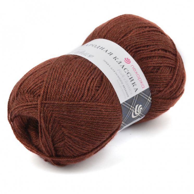 Пряжа ПЕХОРКА Народная классика // 106 // 916 // Марун