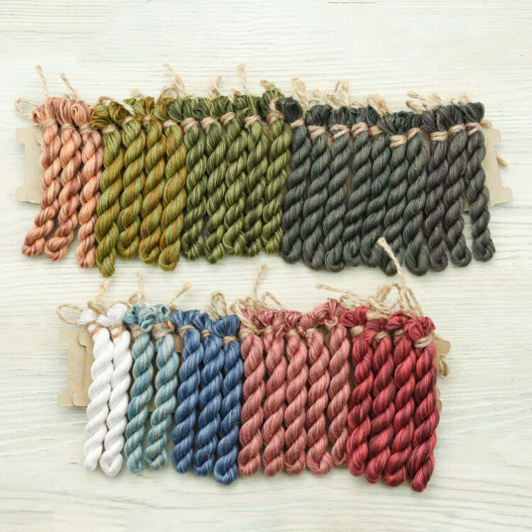 НМул-ВС105-2322 Набор ниток OwlForest для схемы «Вечноцветущий сад» (ПНК) 32 каунт в 2 нити