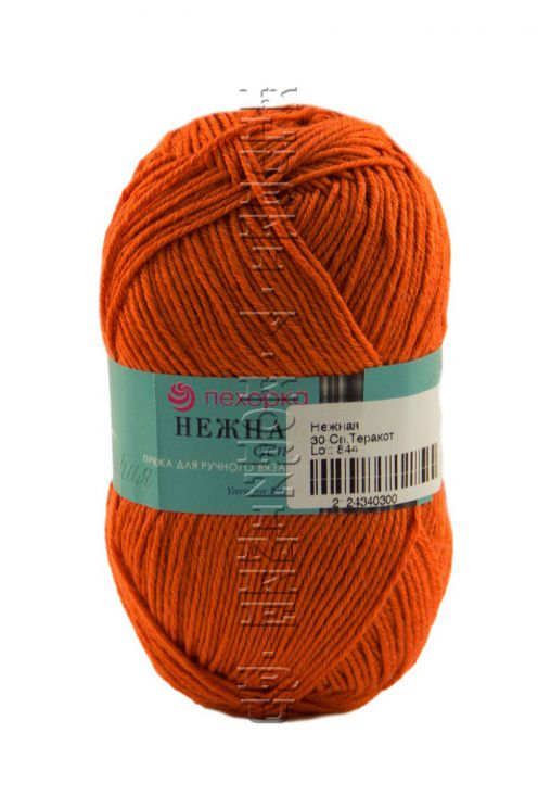 Пряжа ПЕХОРКА Нежная // 054 // 30 // Светлый терракот
