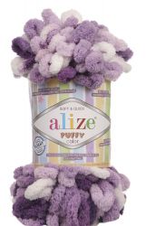5923 Пряжа PUFFY COLOR - сиреневый принт