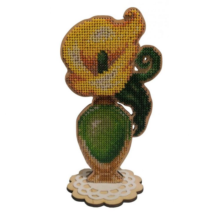 WS-046 Набор для вышивания бисером WoodStitch "Цветочные ароматы. Калла", 17х9