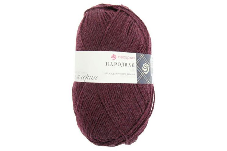 Пряжа ПЕХОРКА Народная // 081 // 42 // Слива