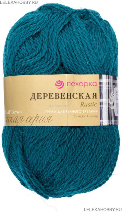 Пряжа ПЕХОРКА Деревенская // 057 // 573 // Темный изумруд