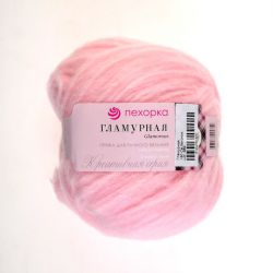 Пряжа ПЕХОРКА Гламурная // 068 // 180 // Светлая бегония