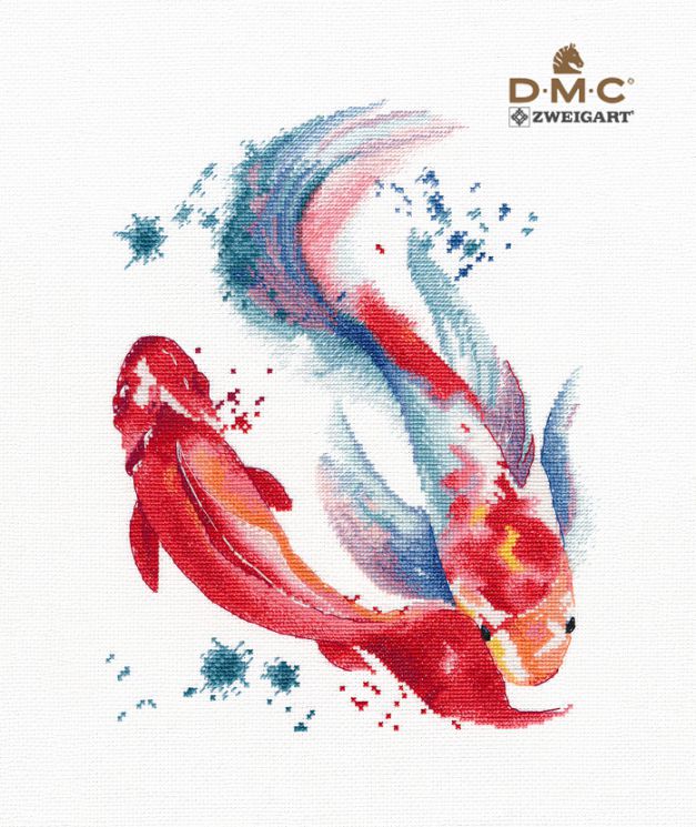 Набор для вышивания Овен " Японские карпы" 1442