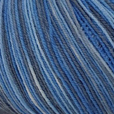 Пряжа ПЕХОРКА Элитная // 043 // 908М // Синий принт