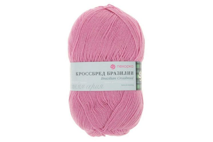 Пряжа ПЕХОРКА Кроссбред Бразилии // 020 // 582 // Светлая фуксия