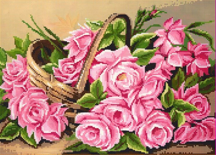 БСА2-021 Алмазная мозаика Наследие "Корзина роз"