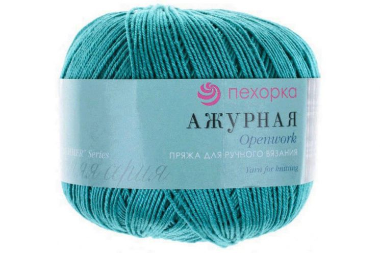 Пряжа ПЕХОРКА Ажурная // 002 // 511 // Зелёнка