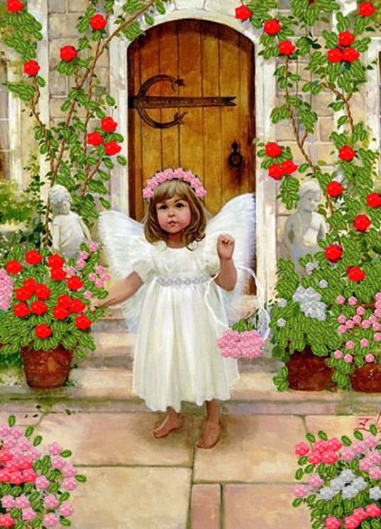 НЛ3-059 Набор для вышивания лентами ТМ Наследие "Ангел"