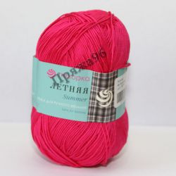 Пряжа Летняя_Пехорка // 072 // 49 // Фуксия