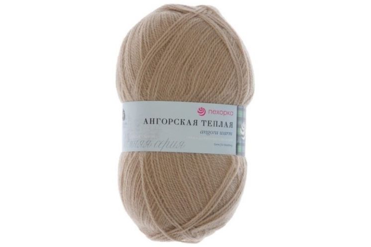 Пряжа ПЕХОРКА Ангорская тёплая // 100 // 43 // Суровый лен