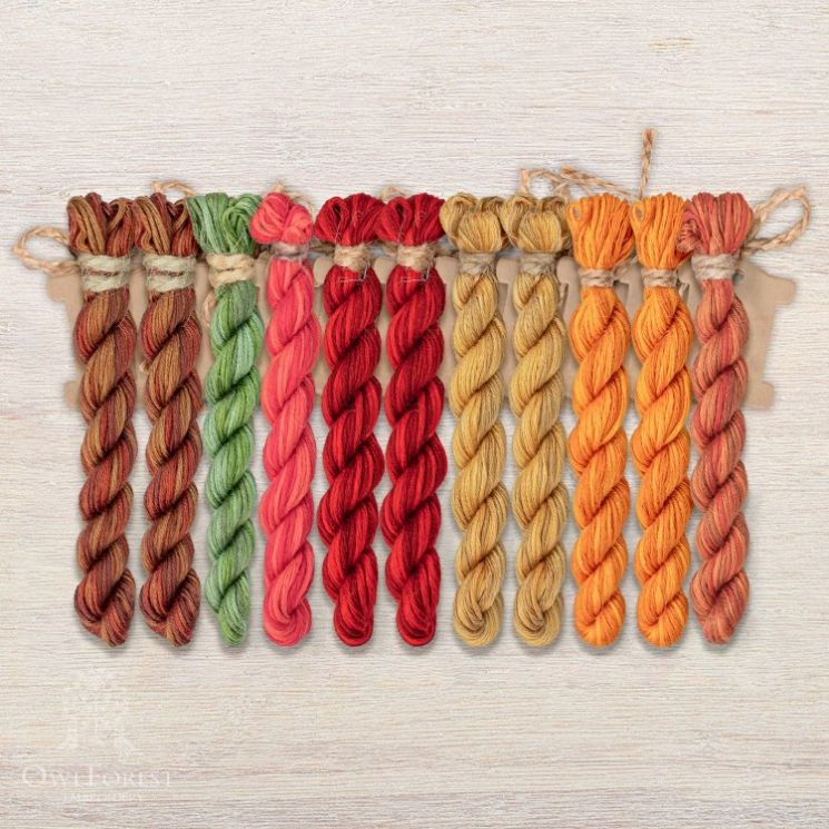 Набор ниток OwlForest для схемы «Летучий корабль. День» (ПНК) 32, 36 каунт в 2 нити НМул-ЛКД209-2322