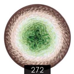 Пряжа YarnArt Flowers 272 (аспарагус/белый/шоколад)